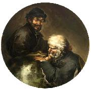 Salvator Rosa Heraklit und Demokrit oil on canvas